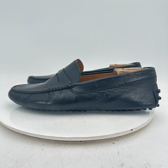 Tod’s Men Sz UK 7.5 US  8.5 Black Leather Slip On Penny Loafer Dress Shoes